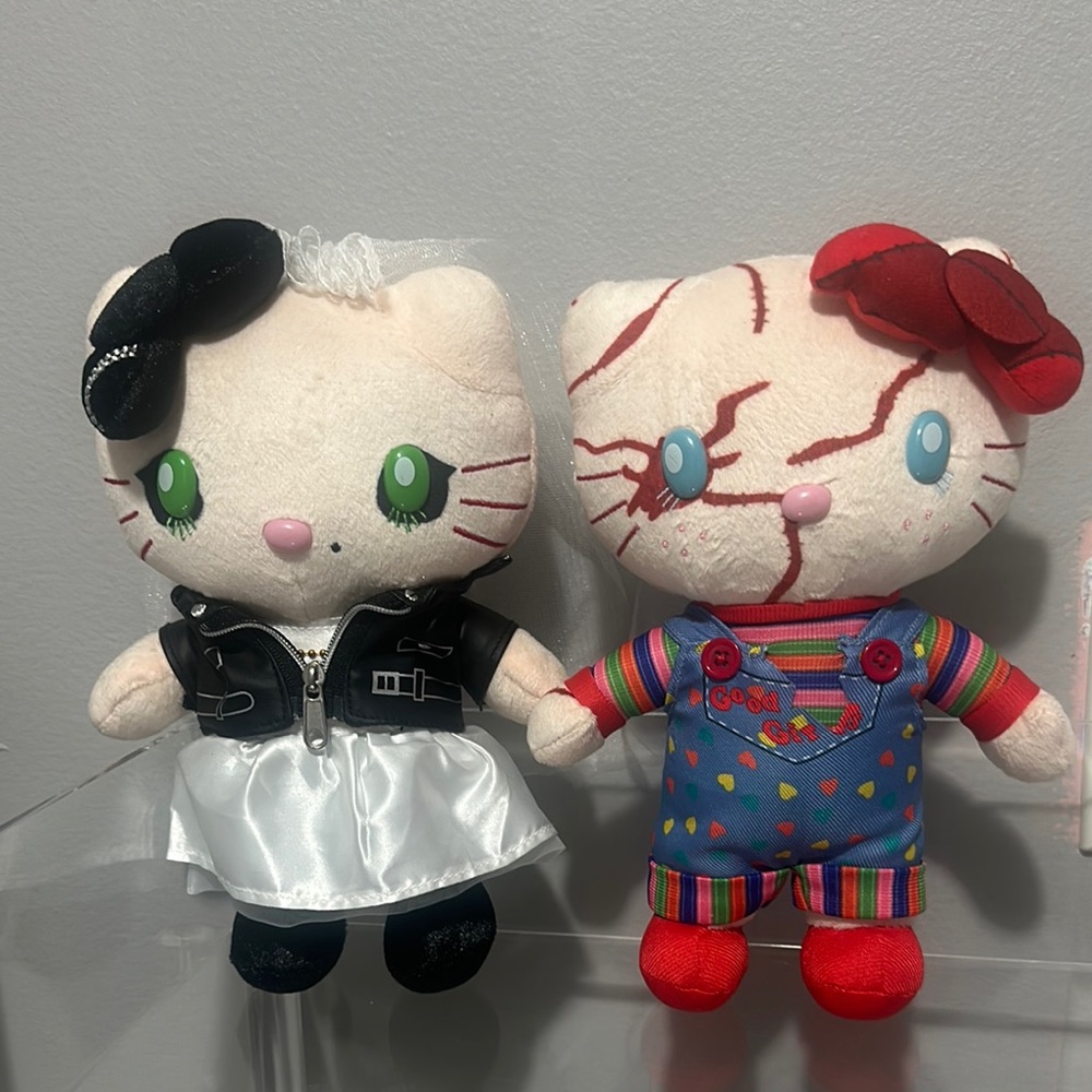 Hello Kitty Plush Set with Black and Red Accents